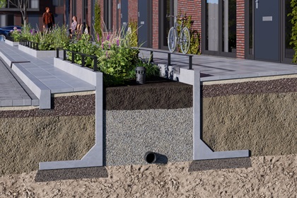 Nieuw - keerwanden voor raingardens