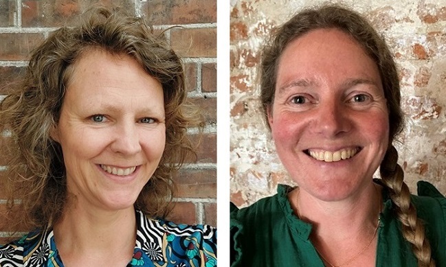 Projectleider Betere Buurten  Annemarij Swart en landschapsontwerper Brechtje de Boer