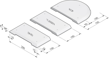 Middengeleider element 200