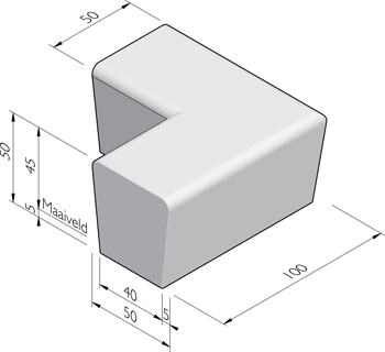 Solid tweezijdig hoek