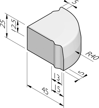 Hoekblokken 13/15x25 visbek