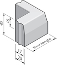 Trottoirband hoekstukken 17/20x40