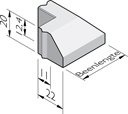 Trottoirband hoekstukken 11/22x20