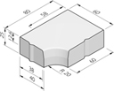 Hoekblokken 38/40-58/60x25