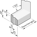 Geleideband hoekstukken 5/20x20