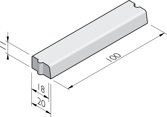 Trottoirbanden 17/20x40